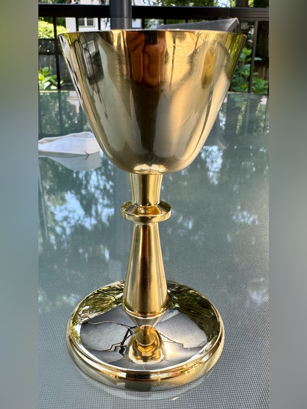 Sudbury Brass 24k Gold Plated Decorative Goblet/Chalice